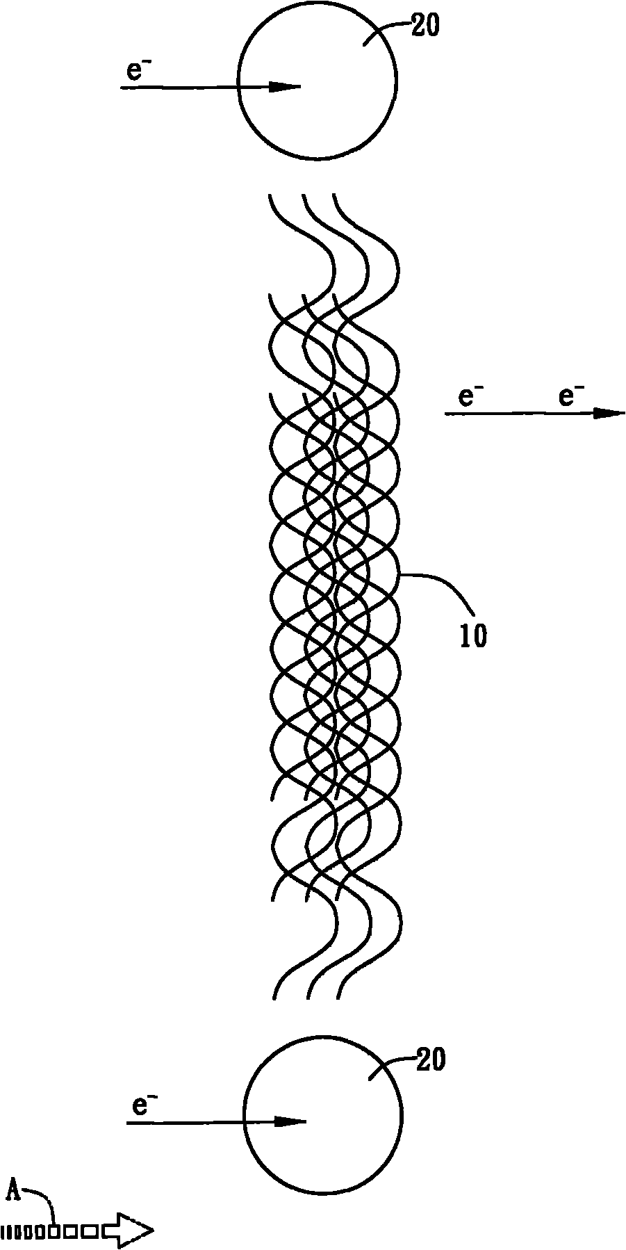 Water-permeable electrochemical microbial reactive barrier and application method thereof