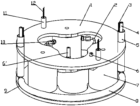 Load box integrating test force application and engineering pile reinforcement