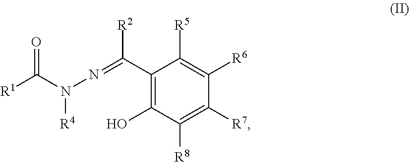 Acyl hydrazones as bleach-boosting active substances