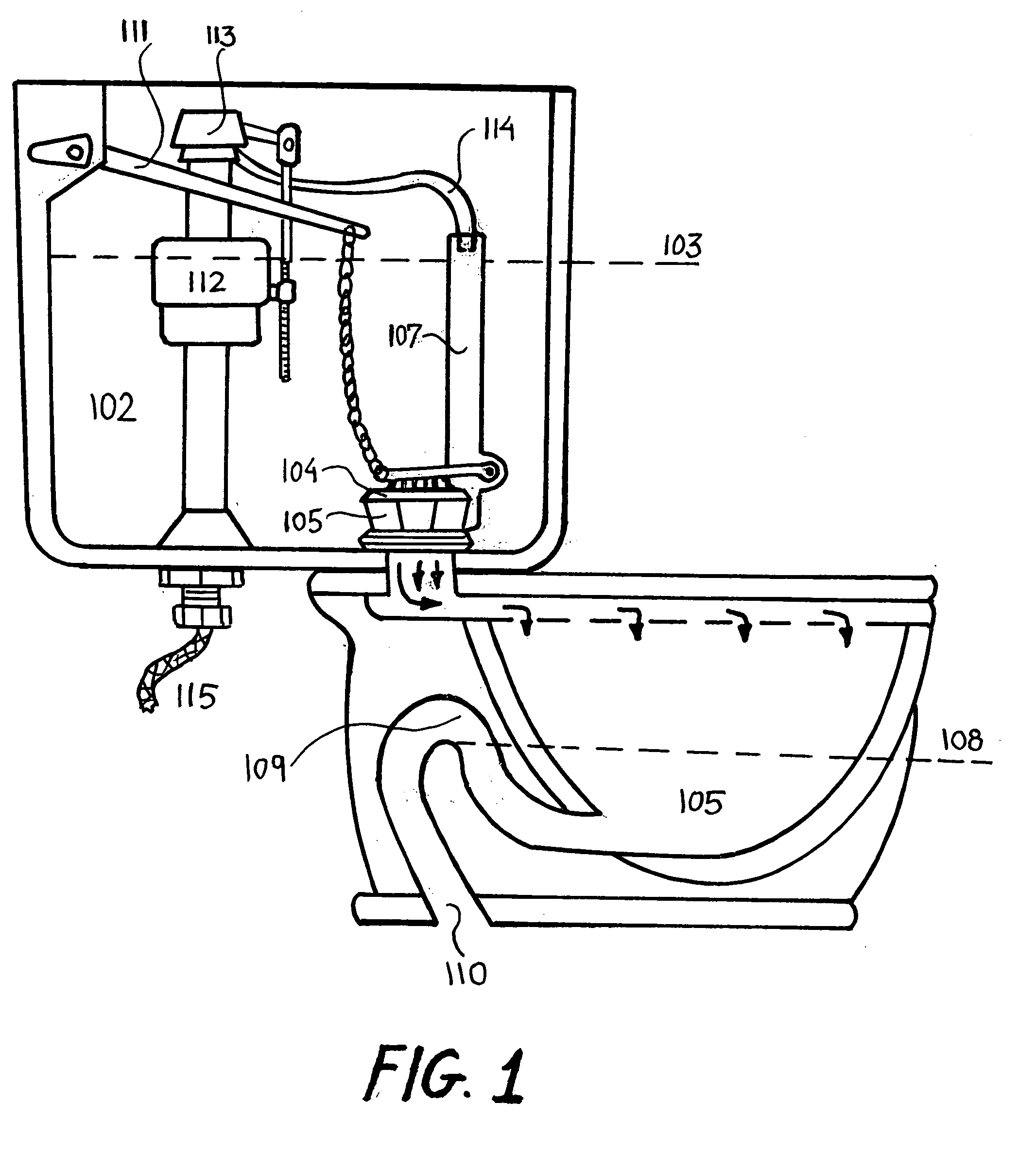 Apparatus and method to control and adjust water consumption by a toilet during refill of the bowl and reservior