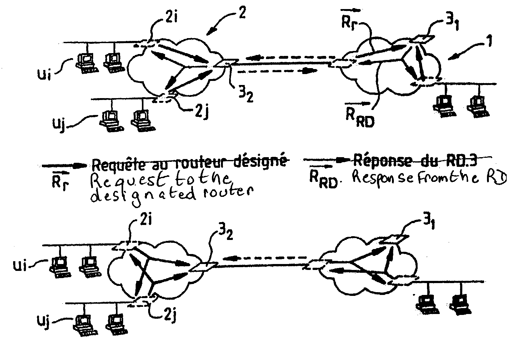 Method for adapting the OSPF routing protocol to radio networks