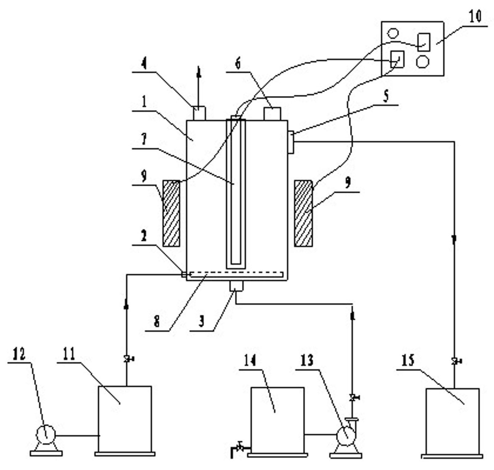 Magnetic-stability fluidized bed photocatalytic reactor and method for treating organic wastewater with difficult degradation thereby