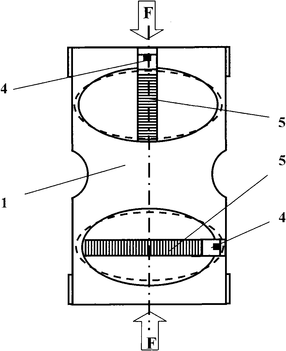 Large-load pressure and pulling force sensor