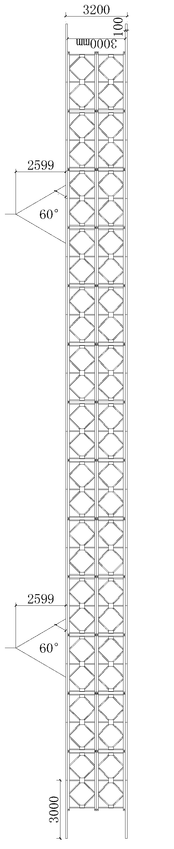 Large-span double-layer Bailey truss structure and construction method thereof