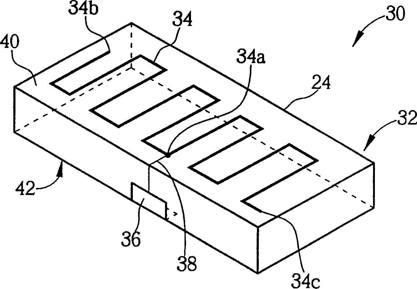 Double frequency function curved antenna