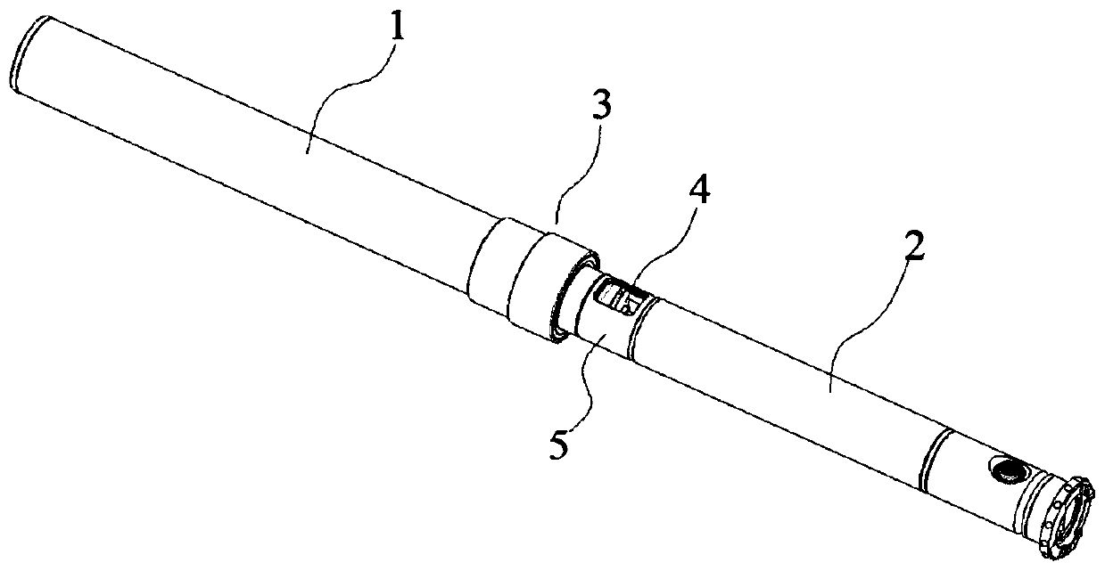 Telescopic sliding ball unlocking tactical baton