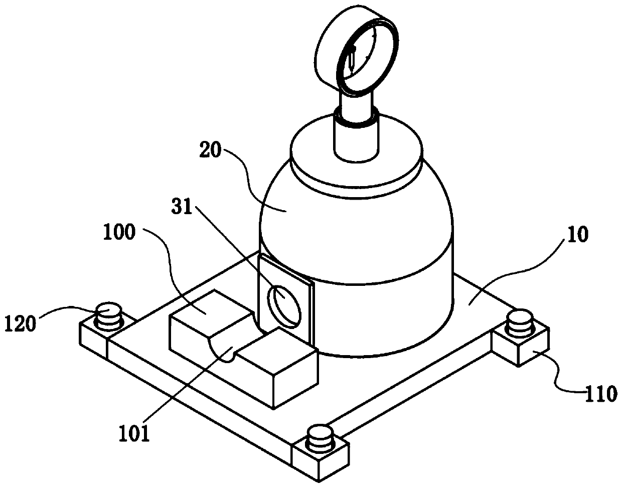 Product suction detection structure for automatic dust collector detection line