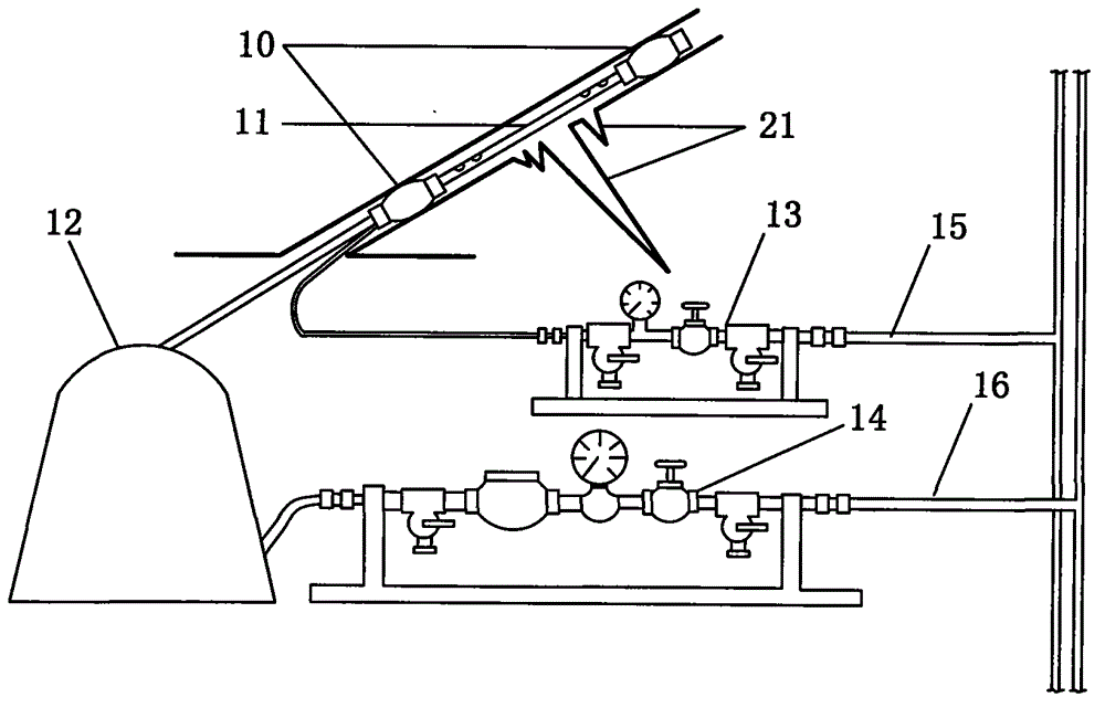 Precise search observation method for form and evolutionary process of crack of coal-mine roof