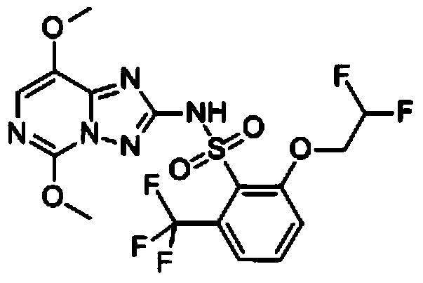 Composite herbicide containing pyribenzoxim, cyhalofop-butyl and penoxsulam and application of composite herbicide