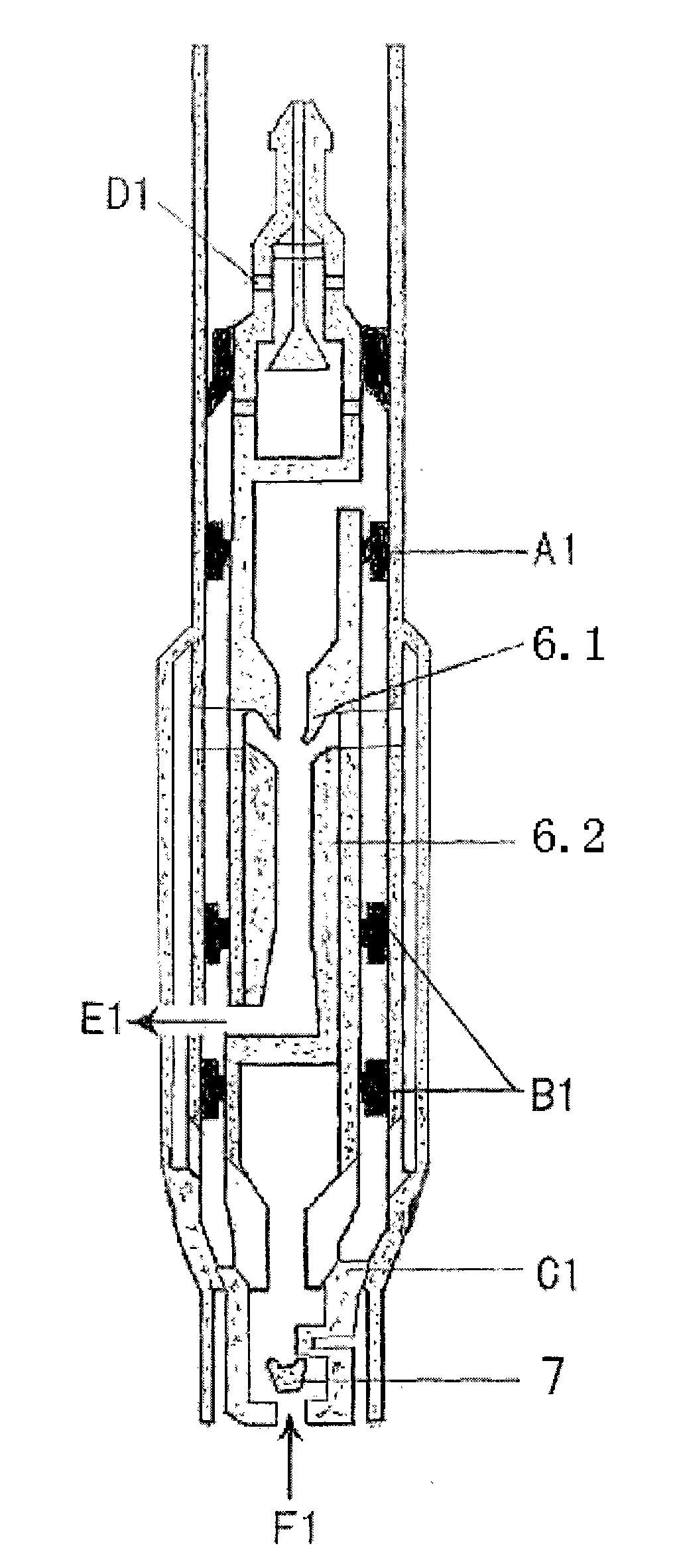 Deep-well oil-extraction external flow-channel direct and reverse circulation freely-throwing jet injector oil production method and device