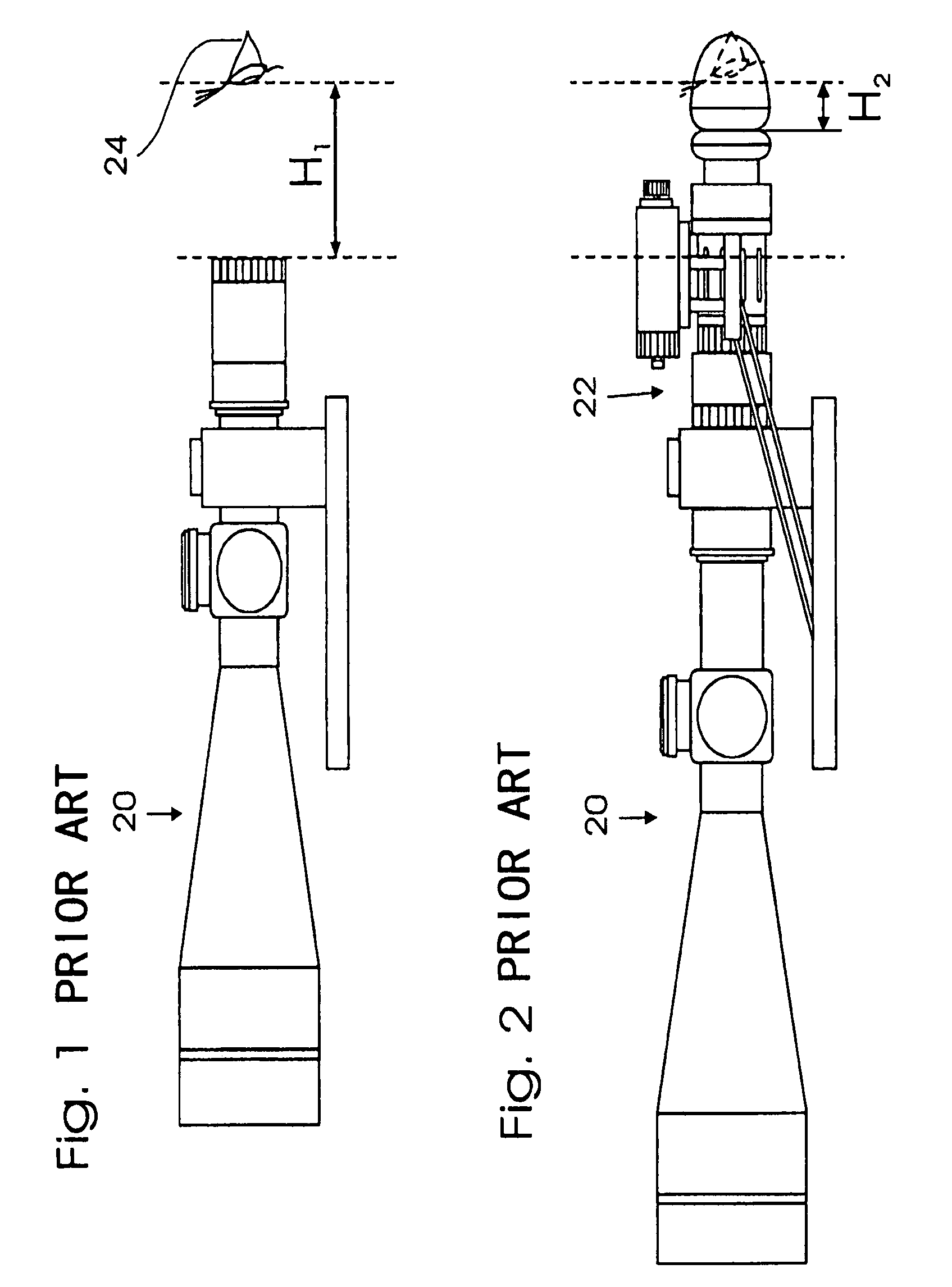 Day/night weapon sight assembly for use on weapon without change in eye relief