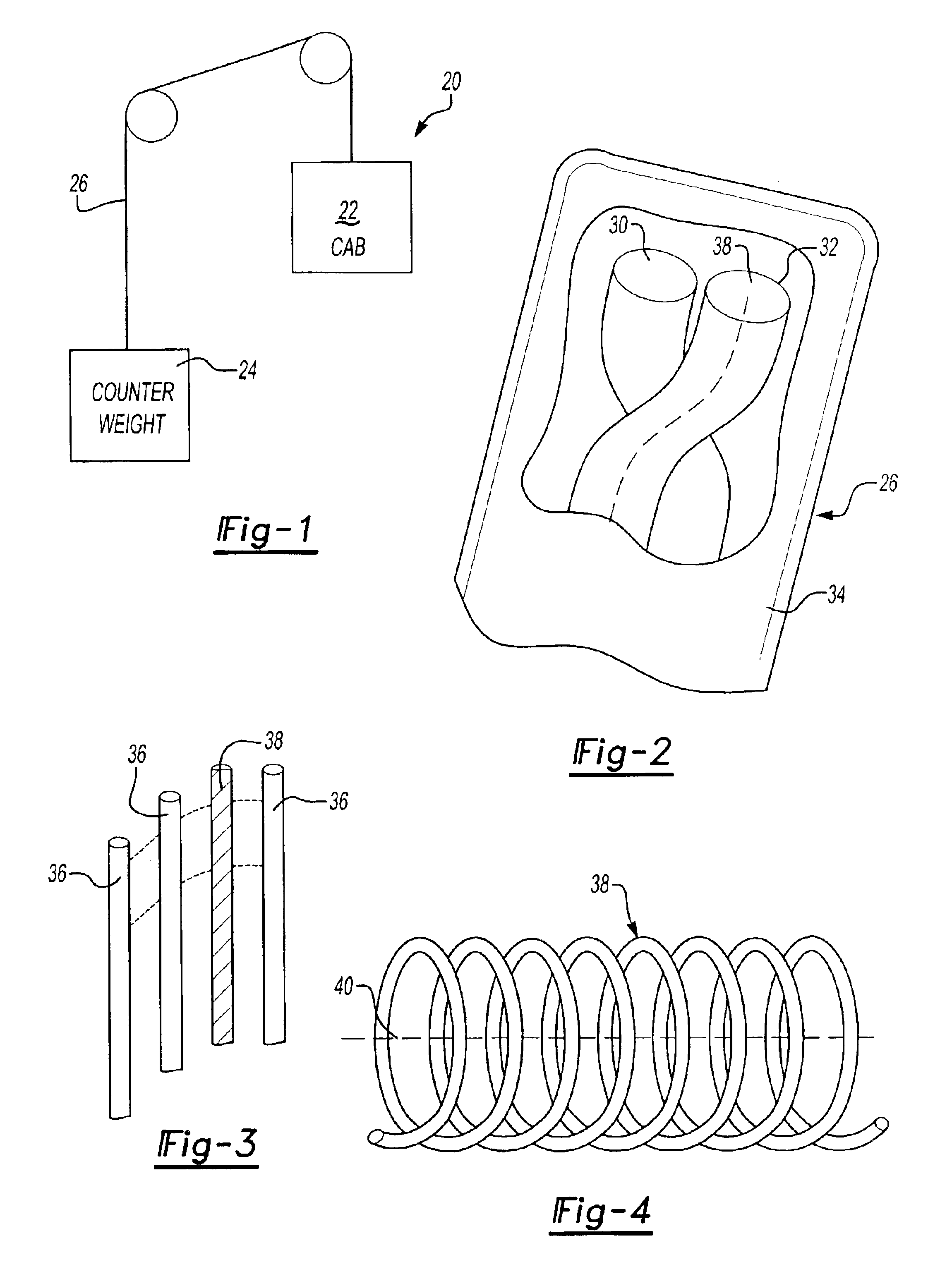 Elevator load bearing assembly having a detectable element that is indicative of local strain