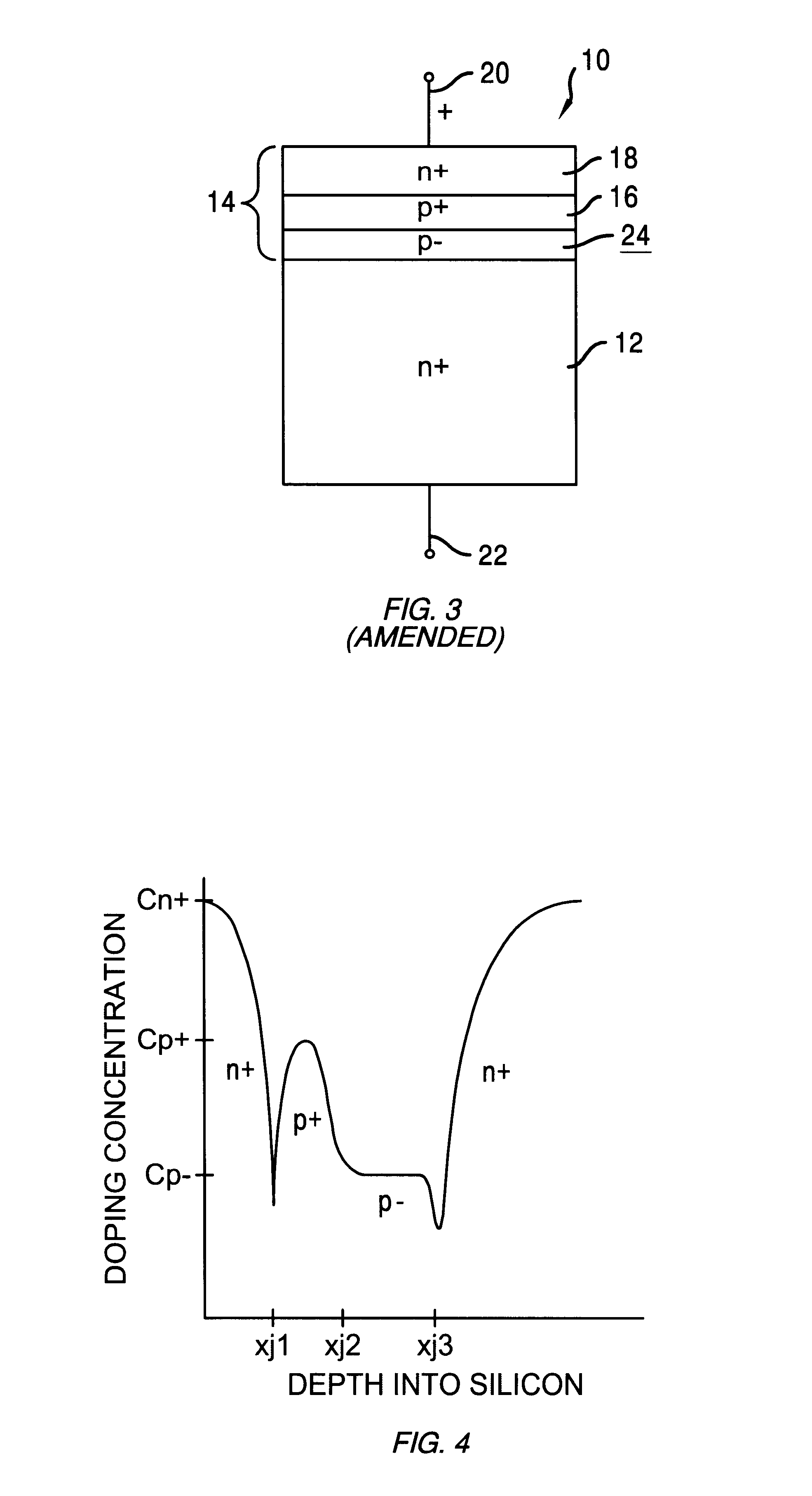 Low-voltage punch-through transient suppressor employing a dual-base structure