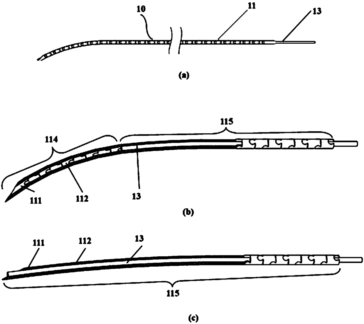 Flexible puncture needle device