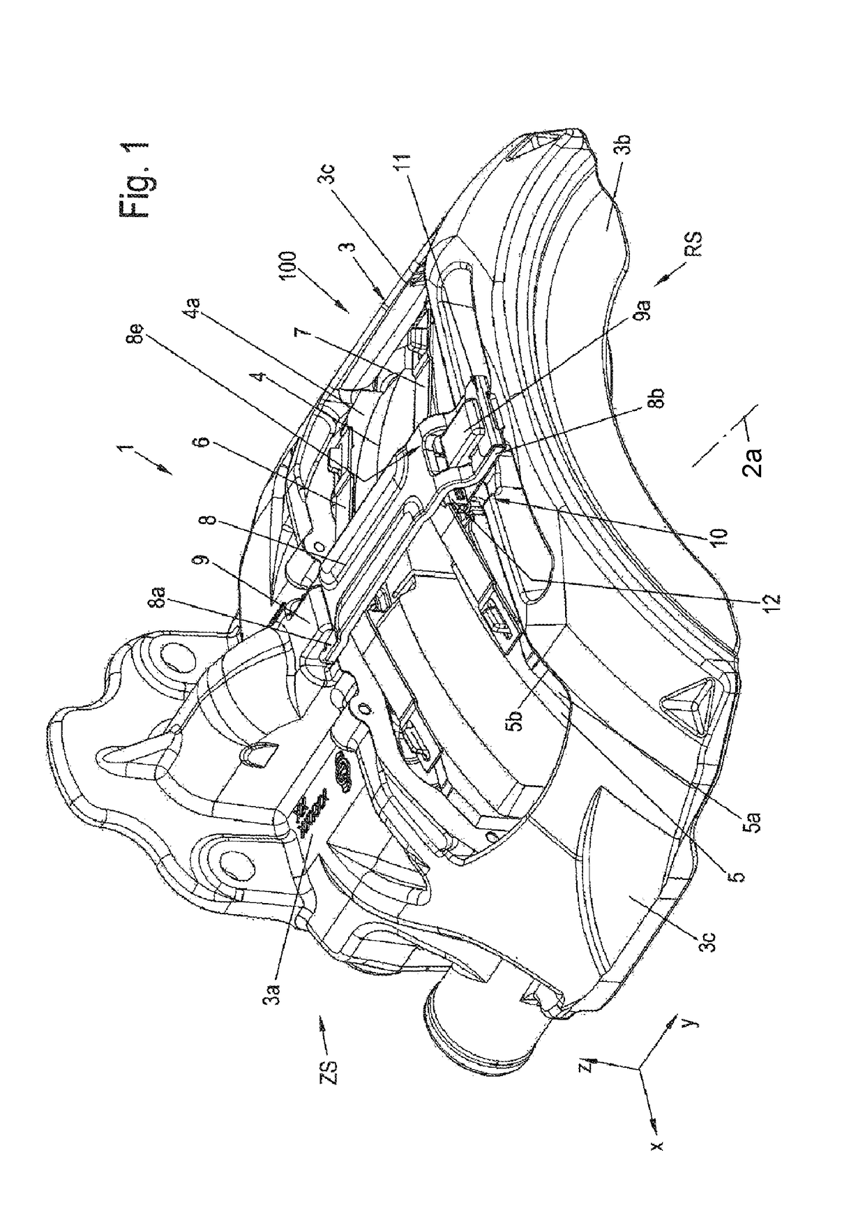 Disk Brake Having a Pad-Retaining Clip and a Securing Device, and Brake Pad Set