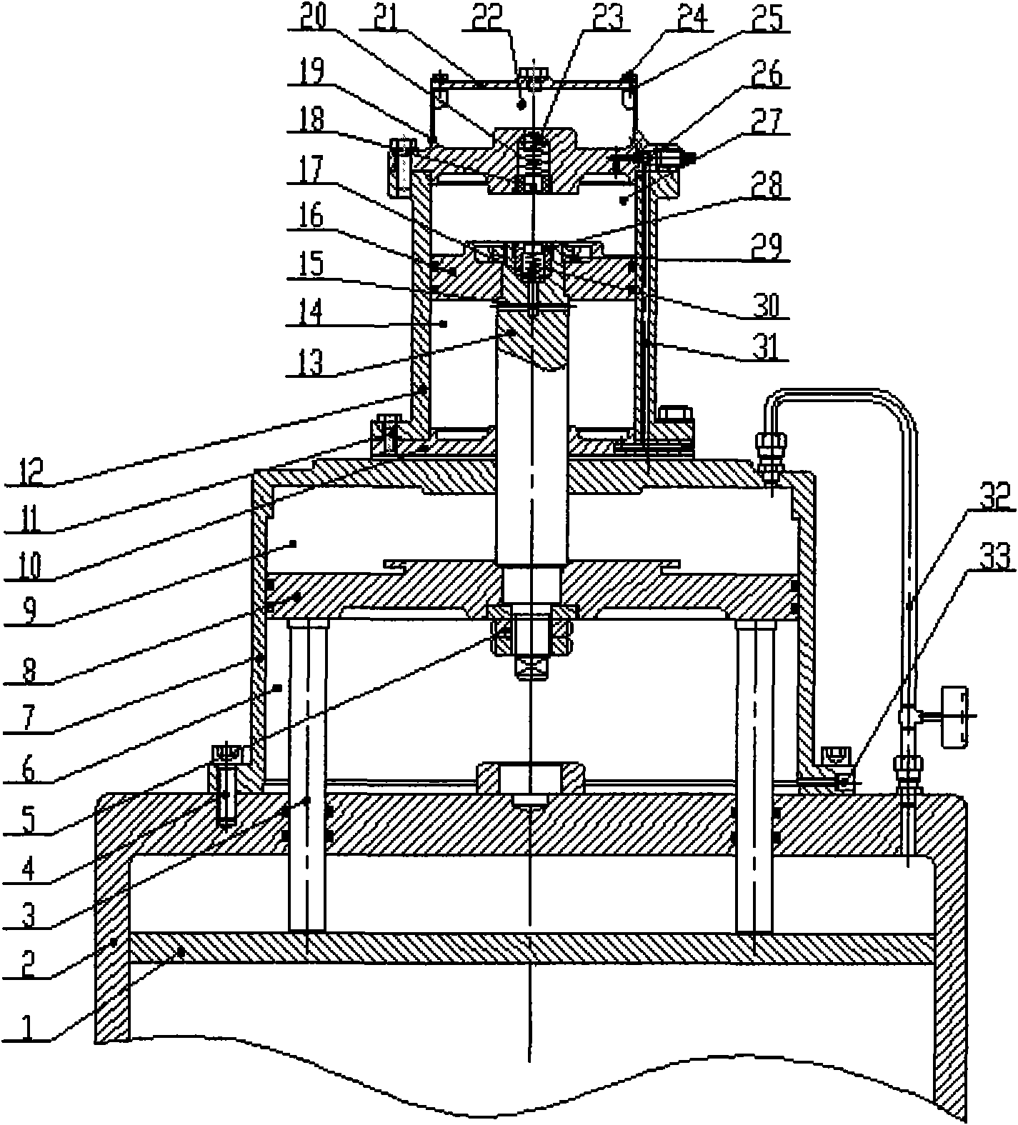 Molecular sieve compressing device of pressure swing adsorption air separation unit adsorption tower