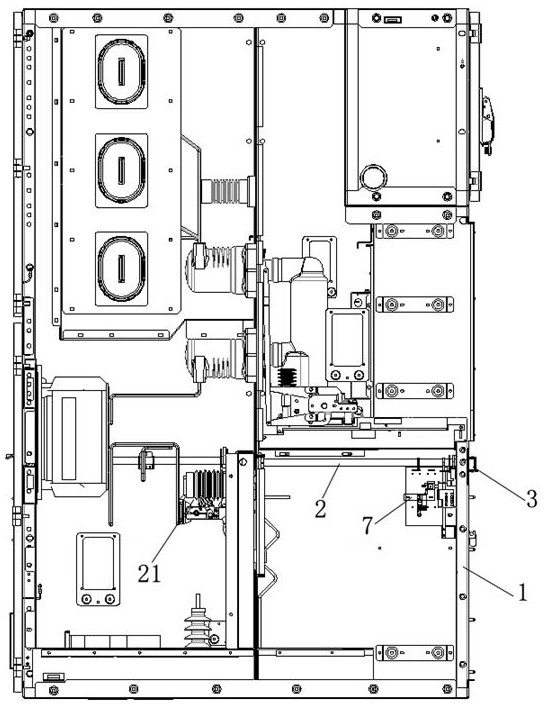 A switchgear and switchgear electric ground knife locking control method