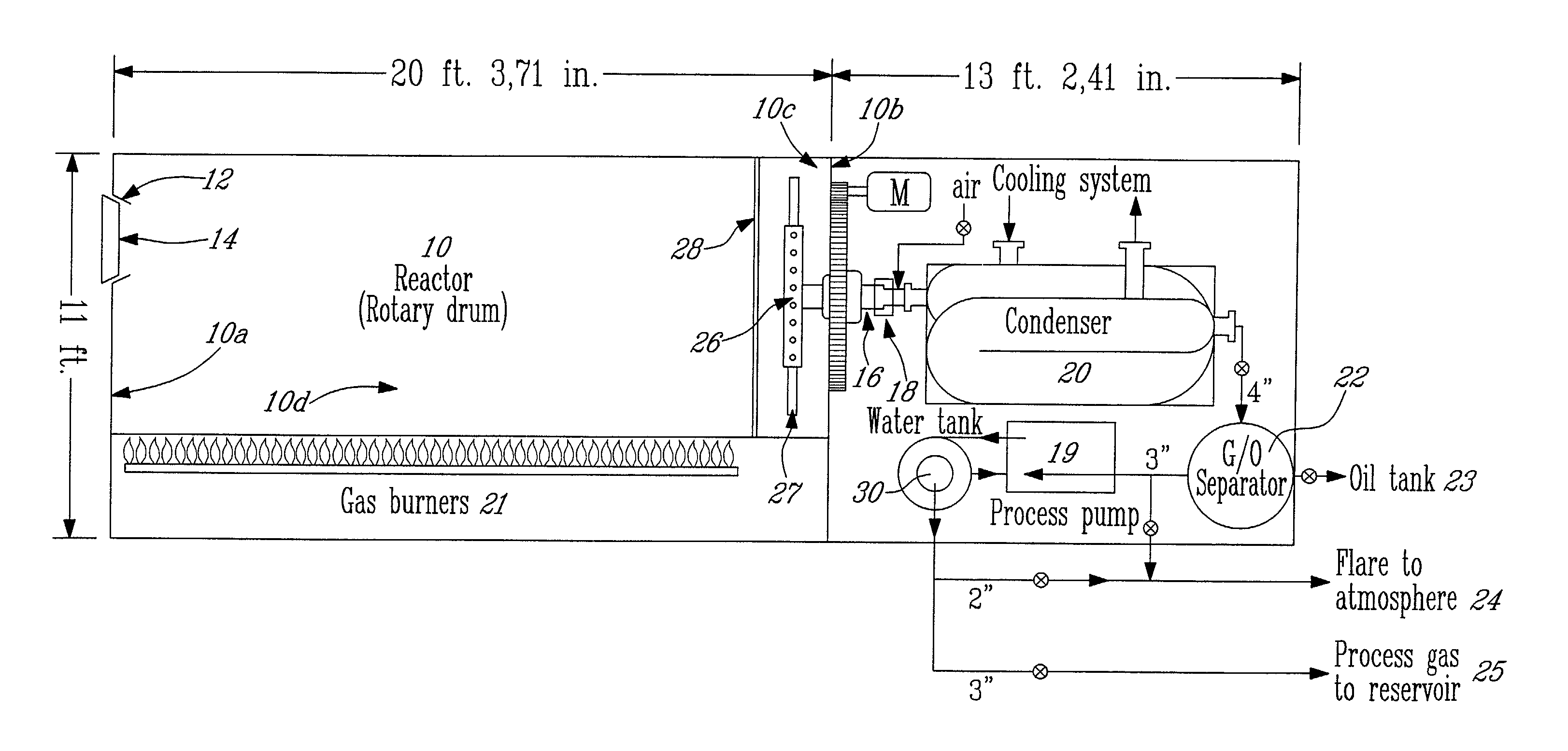 Anoxic reaction apparatus and process for obtaining an anoxic reaction therein