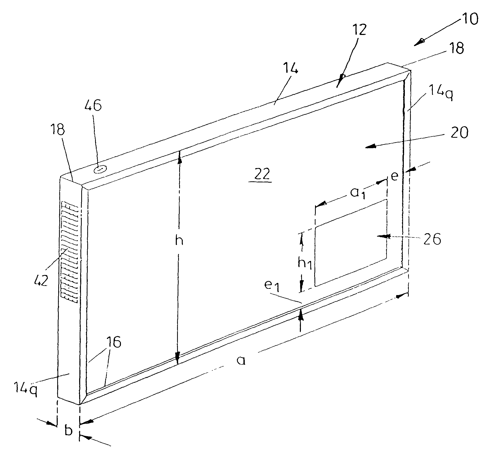 Mirror having a portion in the form of an information provider