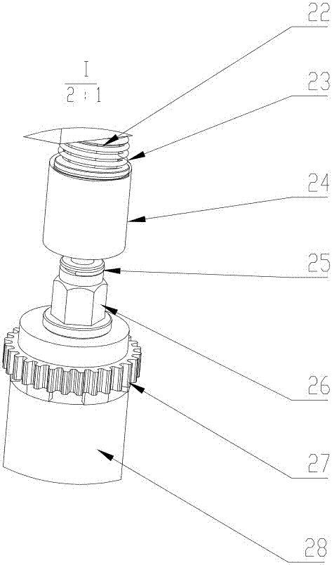 Automatic locking and disassembling device for work piece clamping and locking nut of gear manufacturing equipment