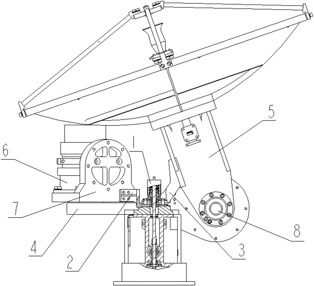 A single-point locking system for spaceborne movable antenna