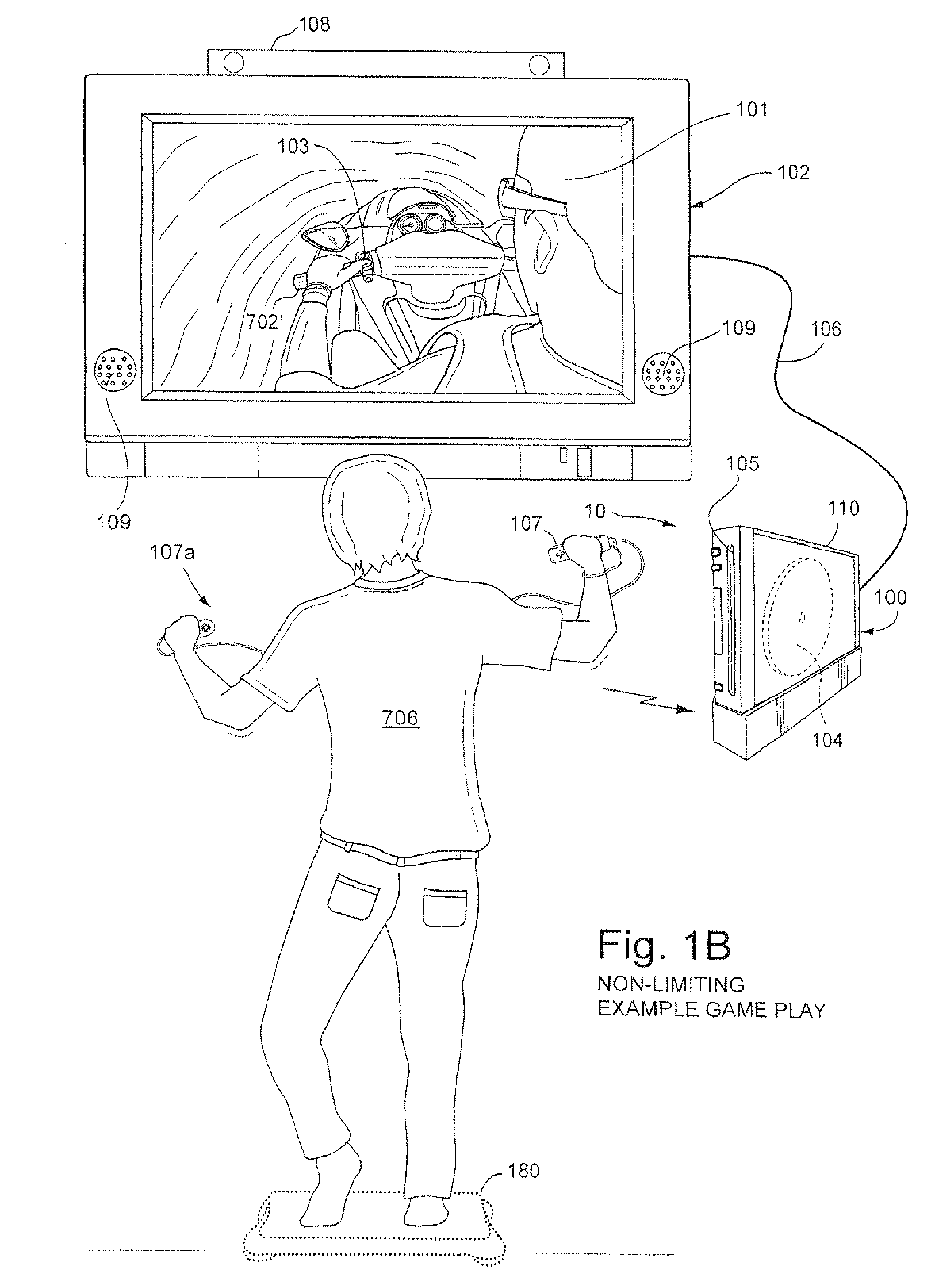 Simulated handlebar twist-grip control of a simulated vehicle using a hand-held inertial sensing remote controller