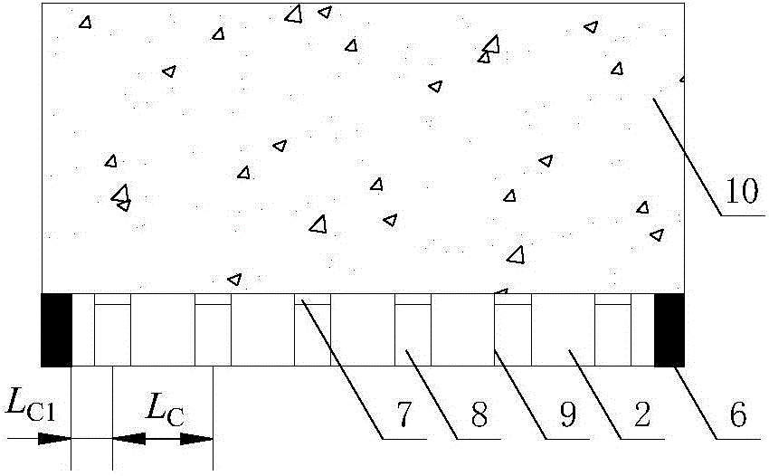 Handling method and device for double-medium stacked supporting and hard top plate type mined-out area