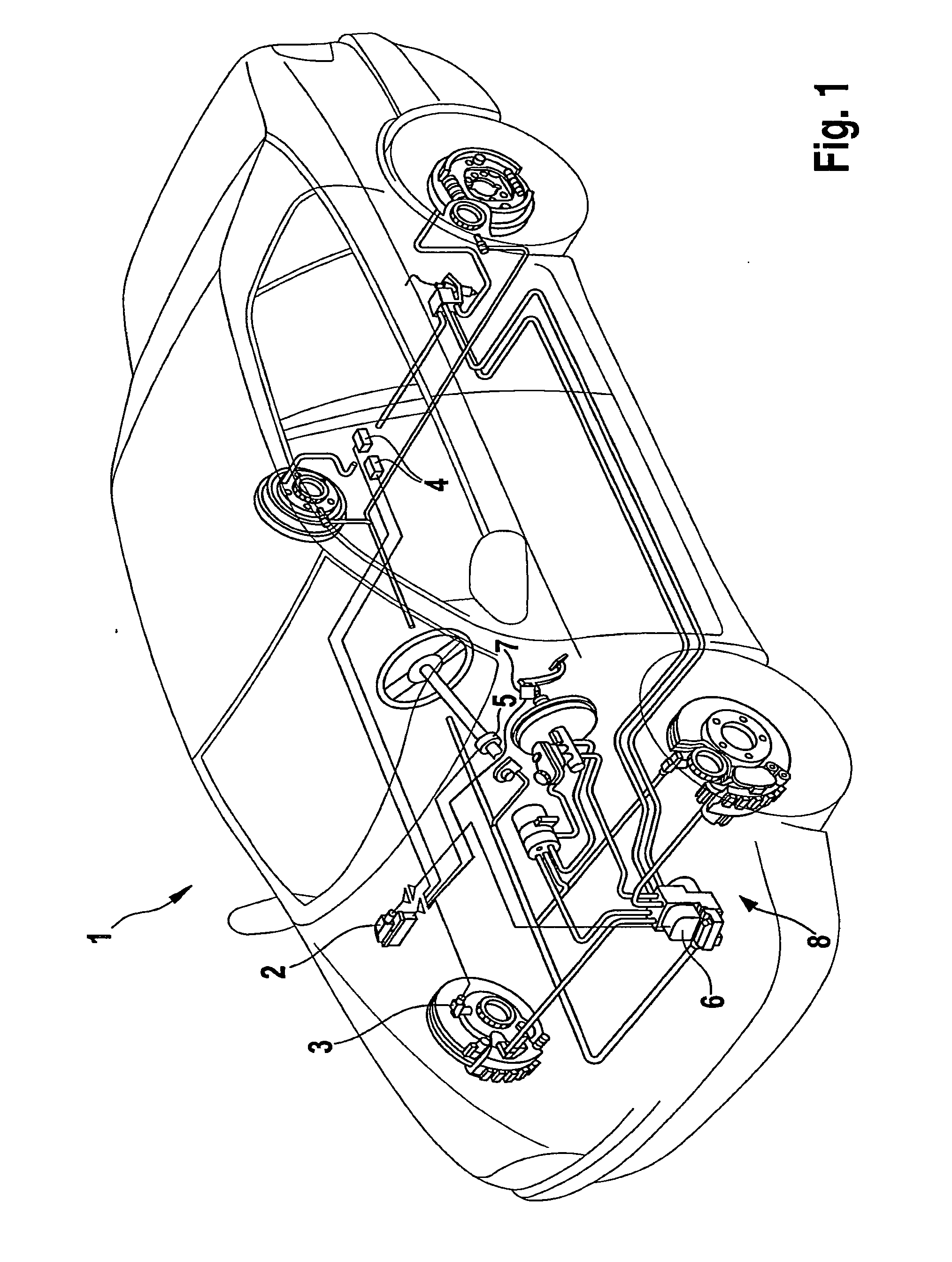 Method for setting characteristic variables of a brake system in a motor vehicle