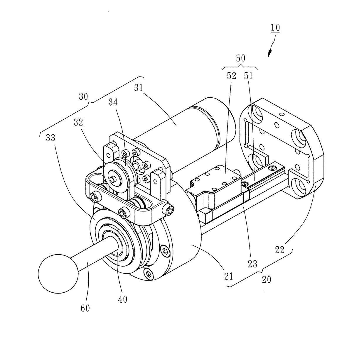 In-prosthesis linear drive system