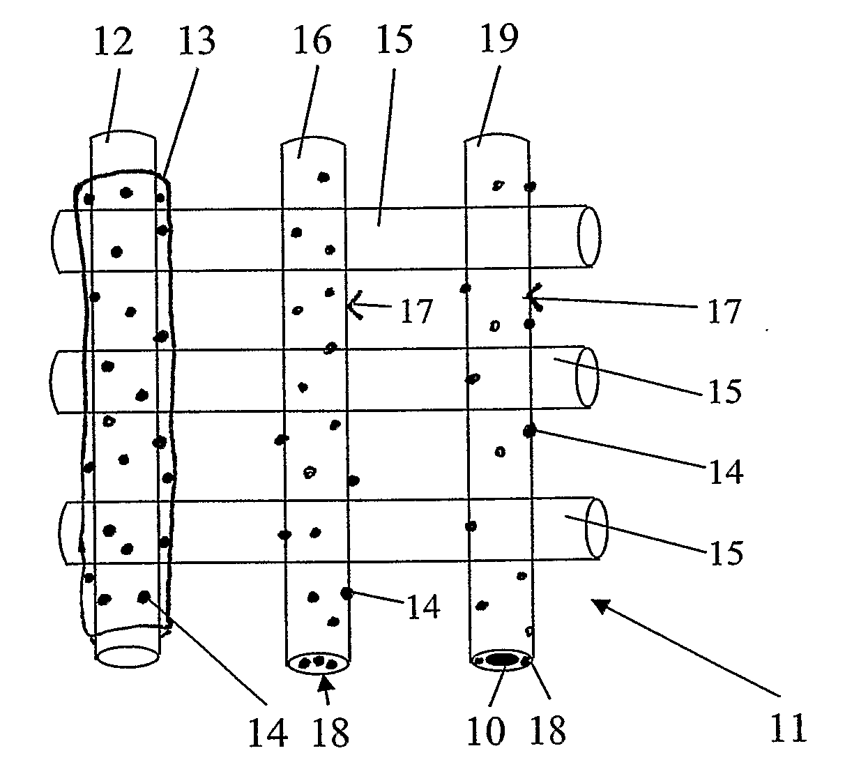 Insecticidal barrier partly with synergist