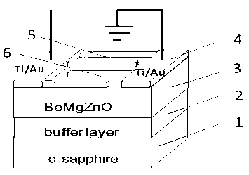 BeMgZnO-based MSM solar blind detector and preparation method thereof