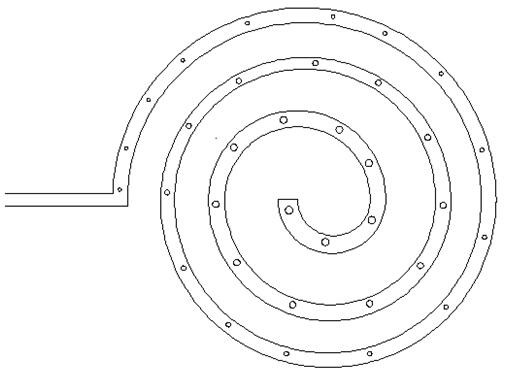 A device system for treating desulfurization wastewater by utilizing waste heat of flue gas from a power plant