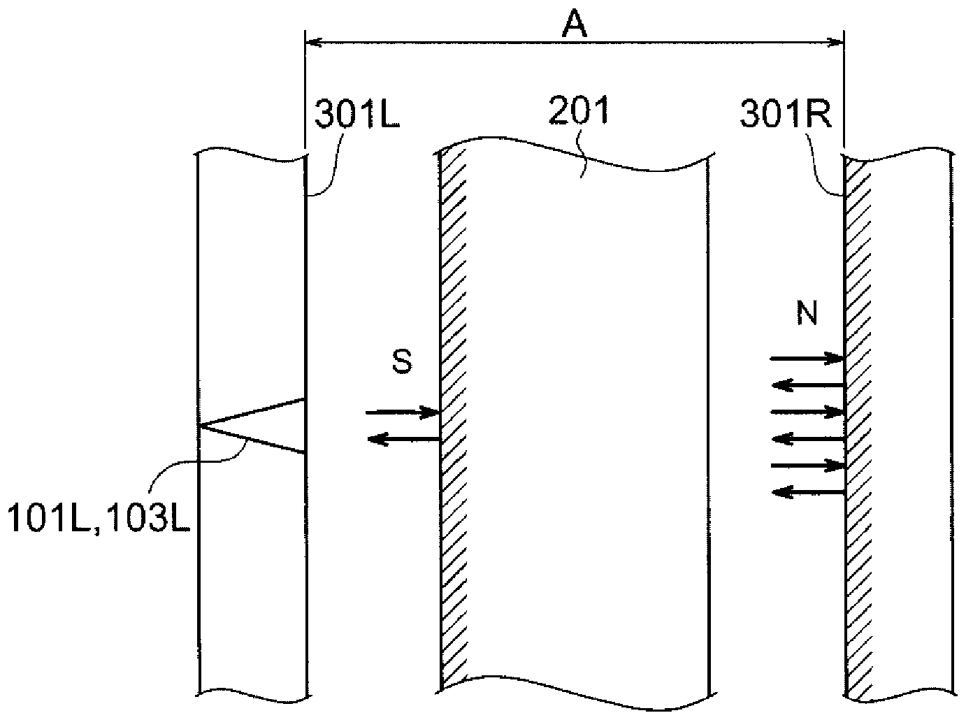 Width-direction end position measuring device for band-shaped member, width-direction center position measuring device for band-shaped member, and microwave scattering plate