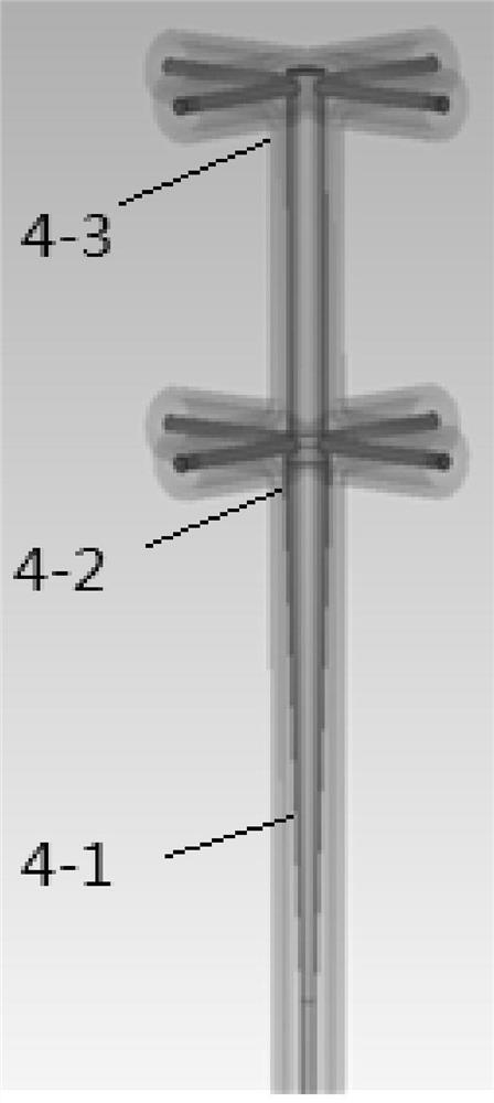 Coaxial series-parallel feed omnidirectional biconical dipole sleeve antenna