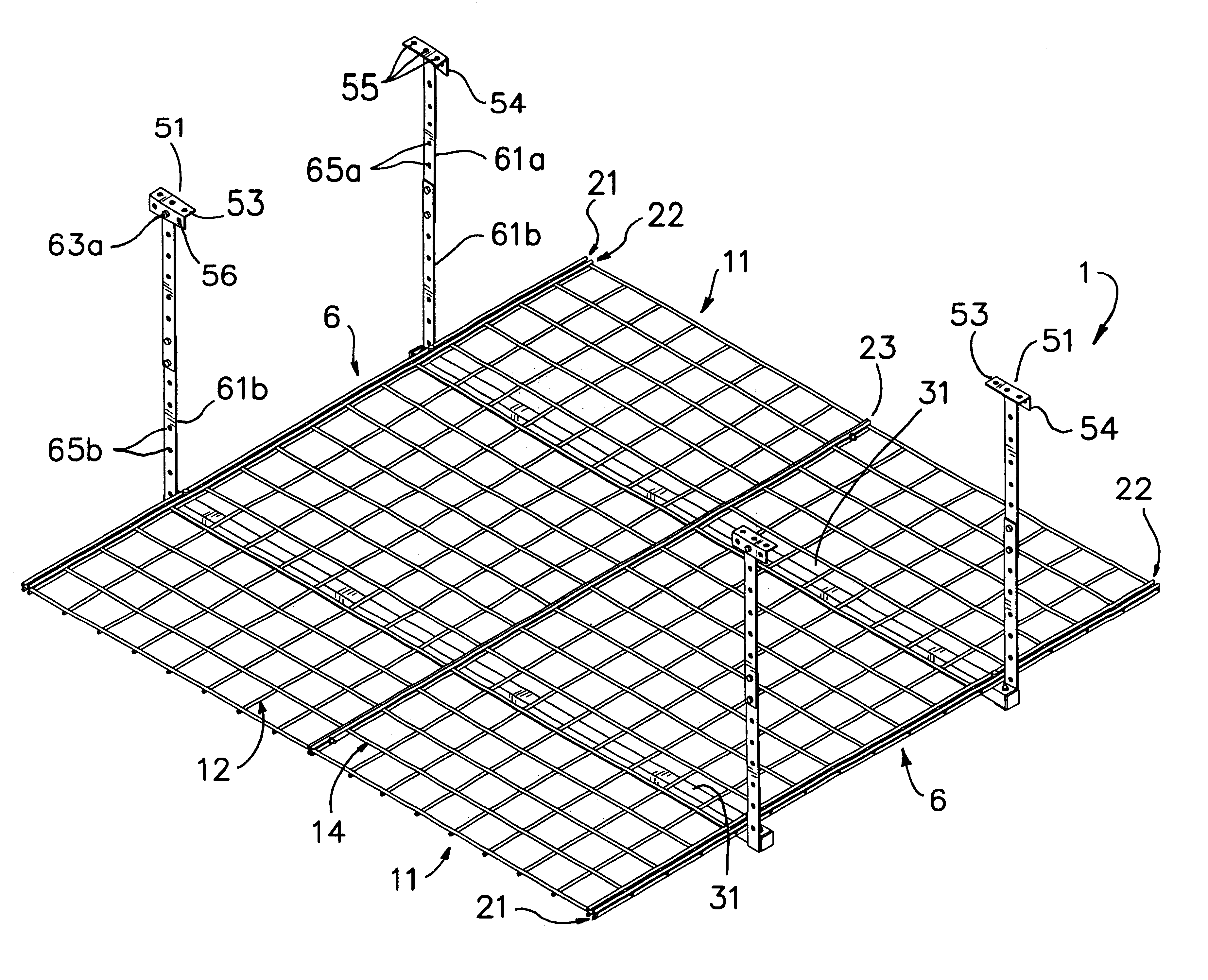 Suspended storage structure