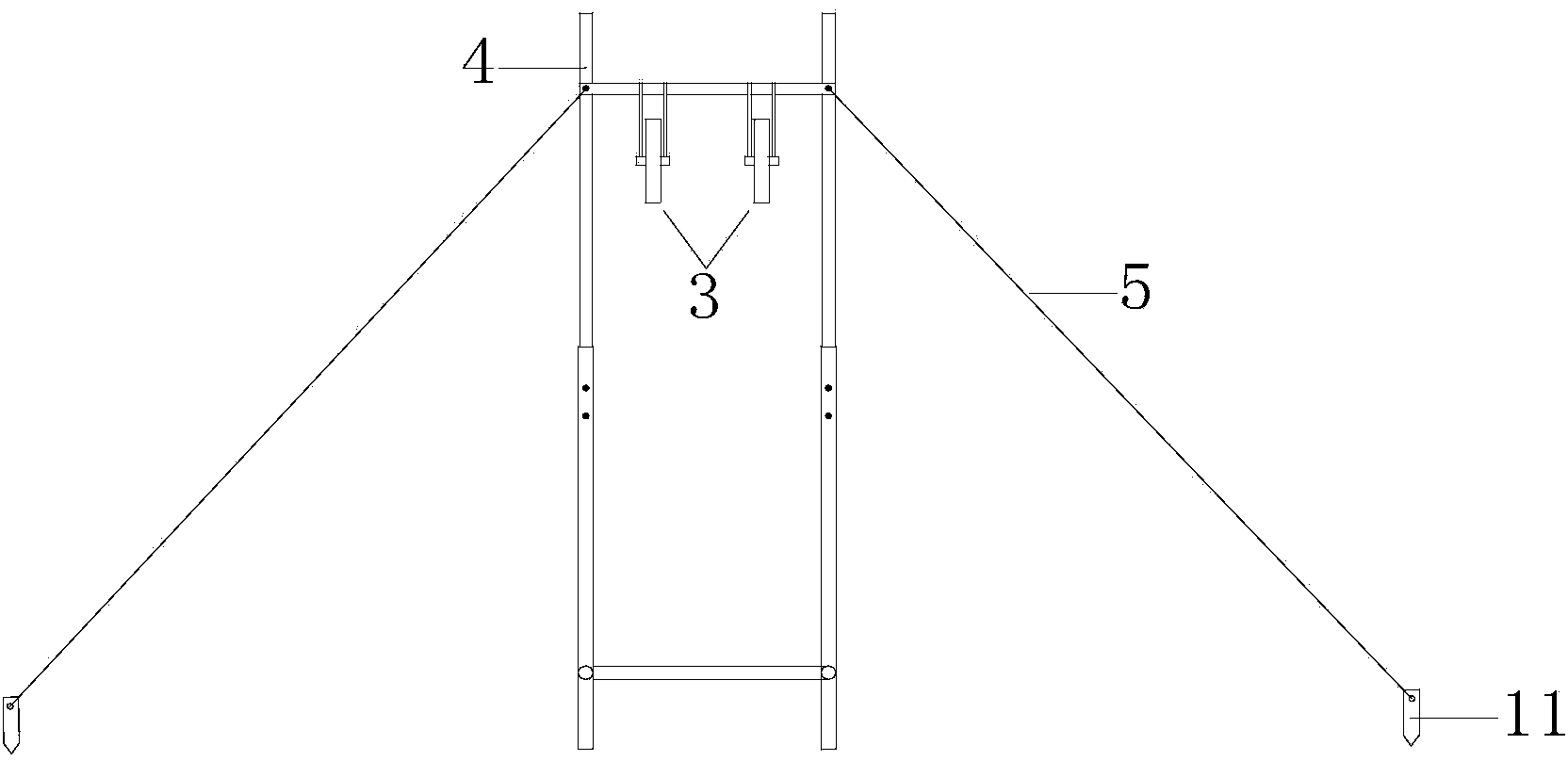 Suspended type concrete pouring chuting device