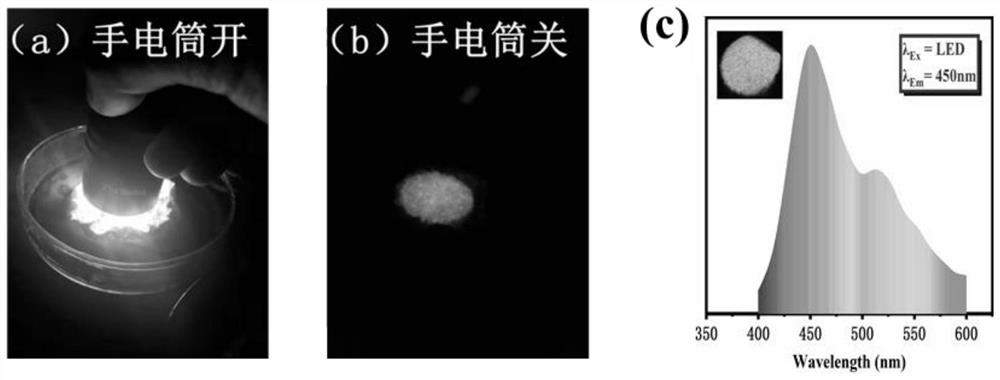 Full-color room-temperature phosphorescent carbon dots under visible light excitation and composition thereof