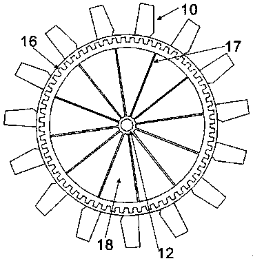 Novel double-turbine tidal current energy generating device capable of self adapting tidal range