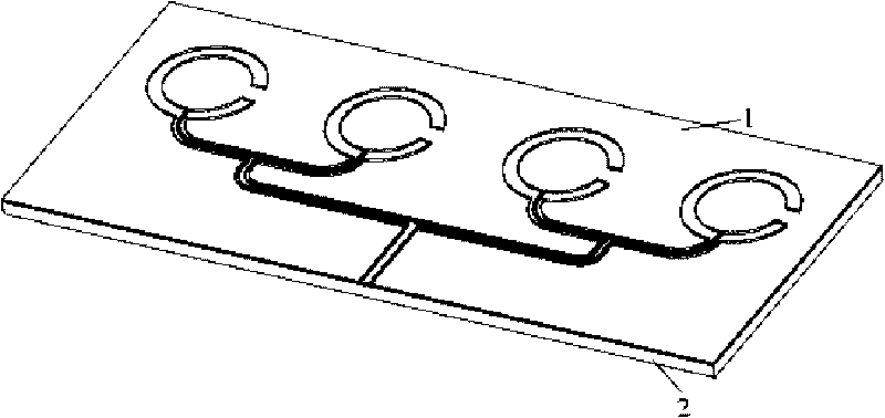 Broad band circular polarization plane gap quaternary antenna array