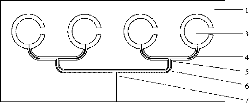 Broad band circular polarization plane gap quaternary antenna array