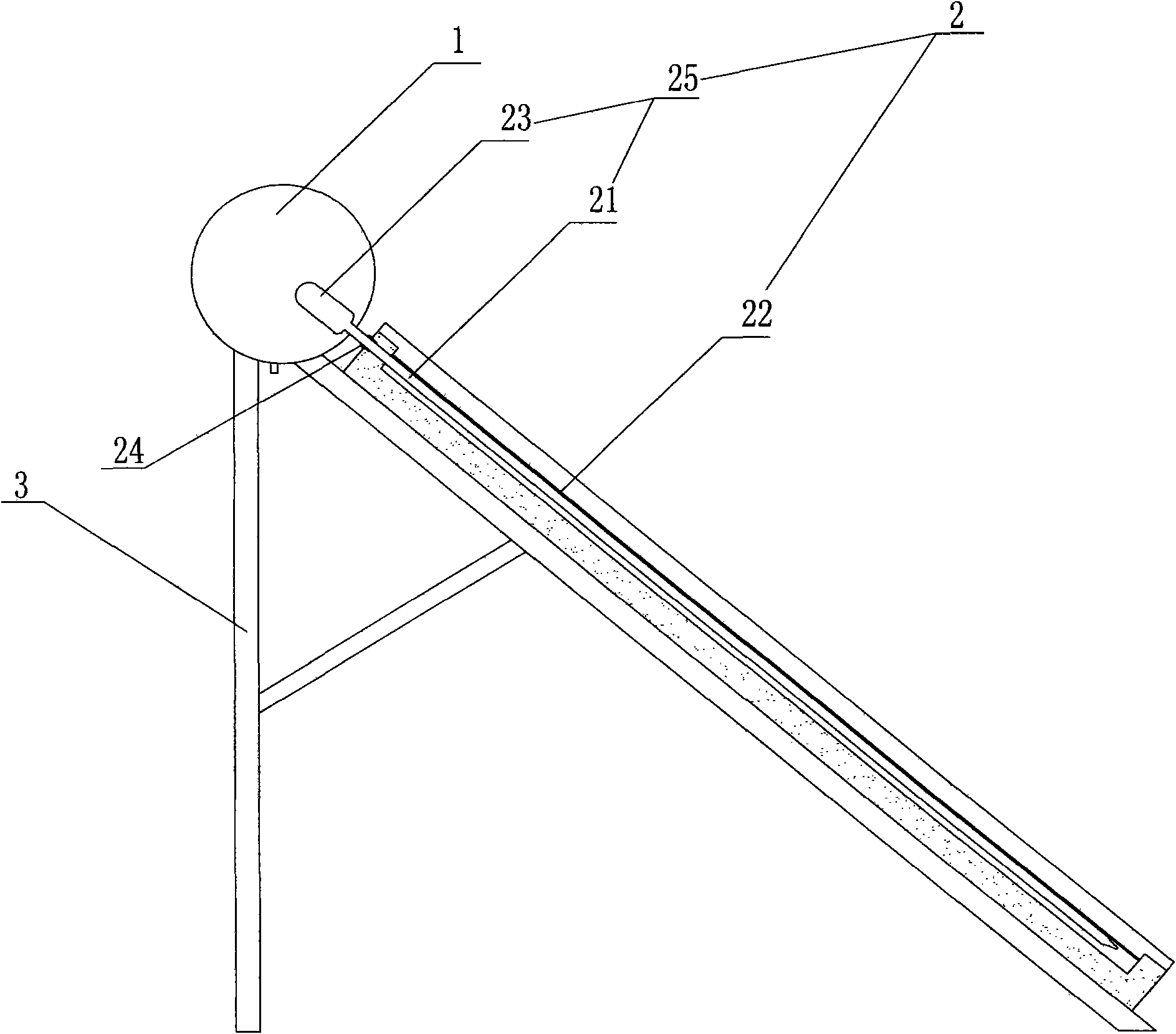 Integrated pressure-bearing heat pipe flat-plate solar water heater