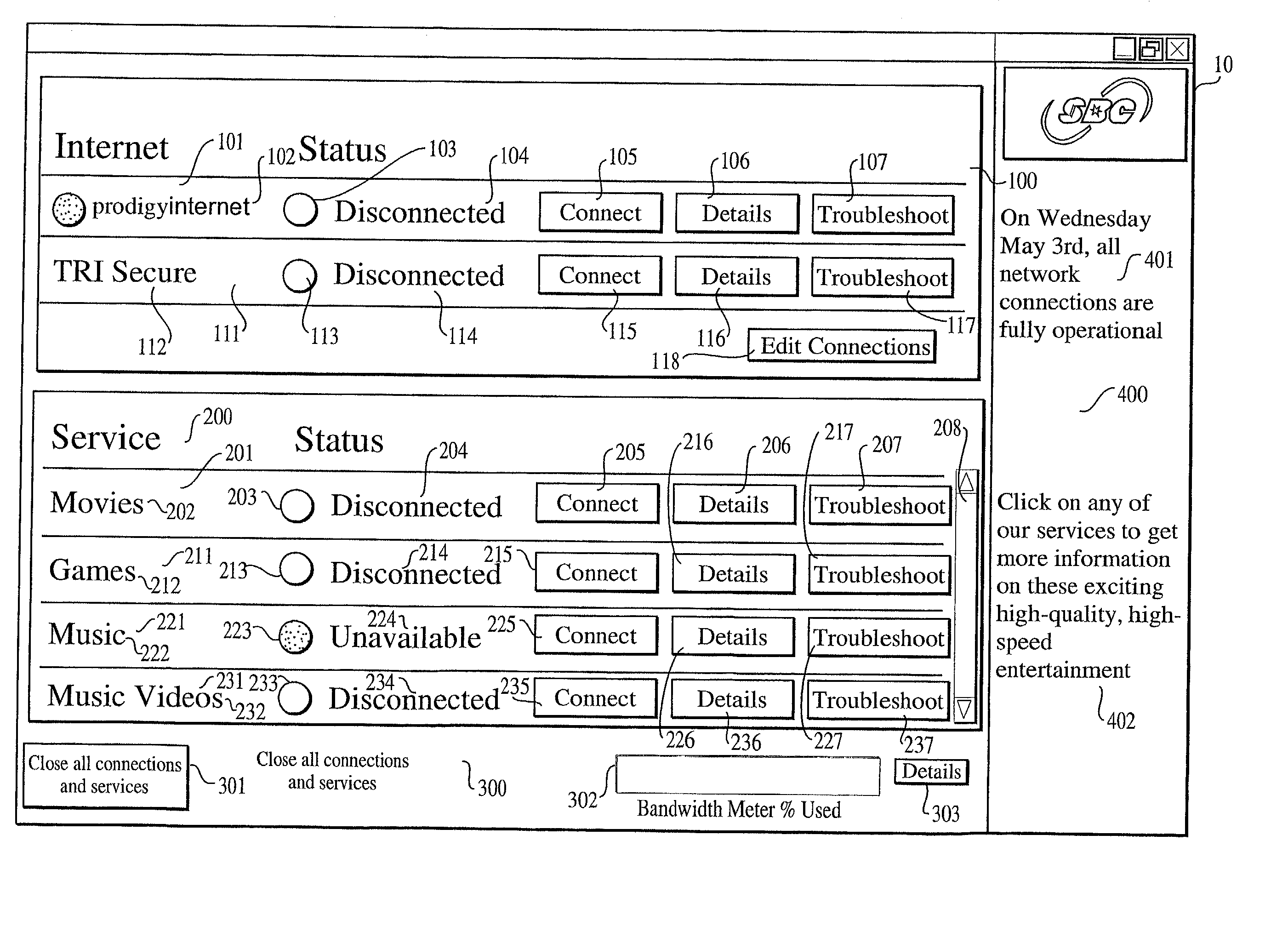 Unified interface for managing DSL services