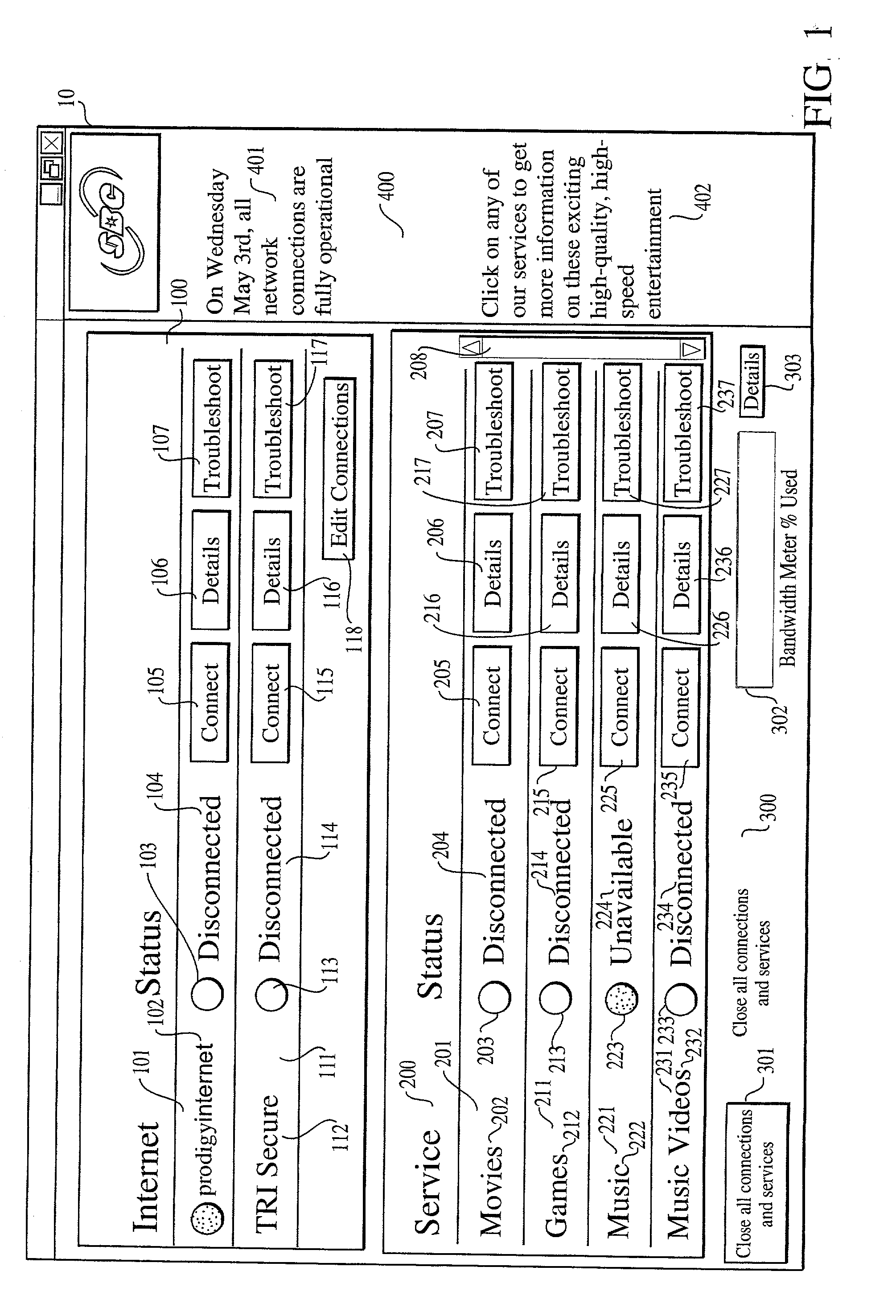 Unified interface for managing DSL services