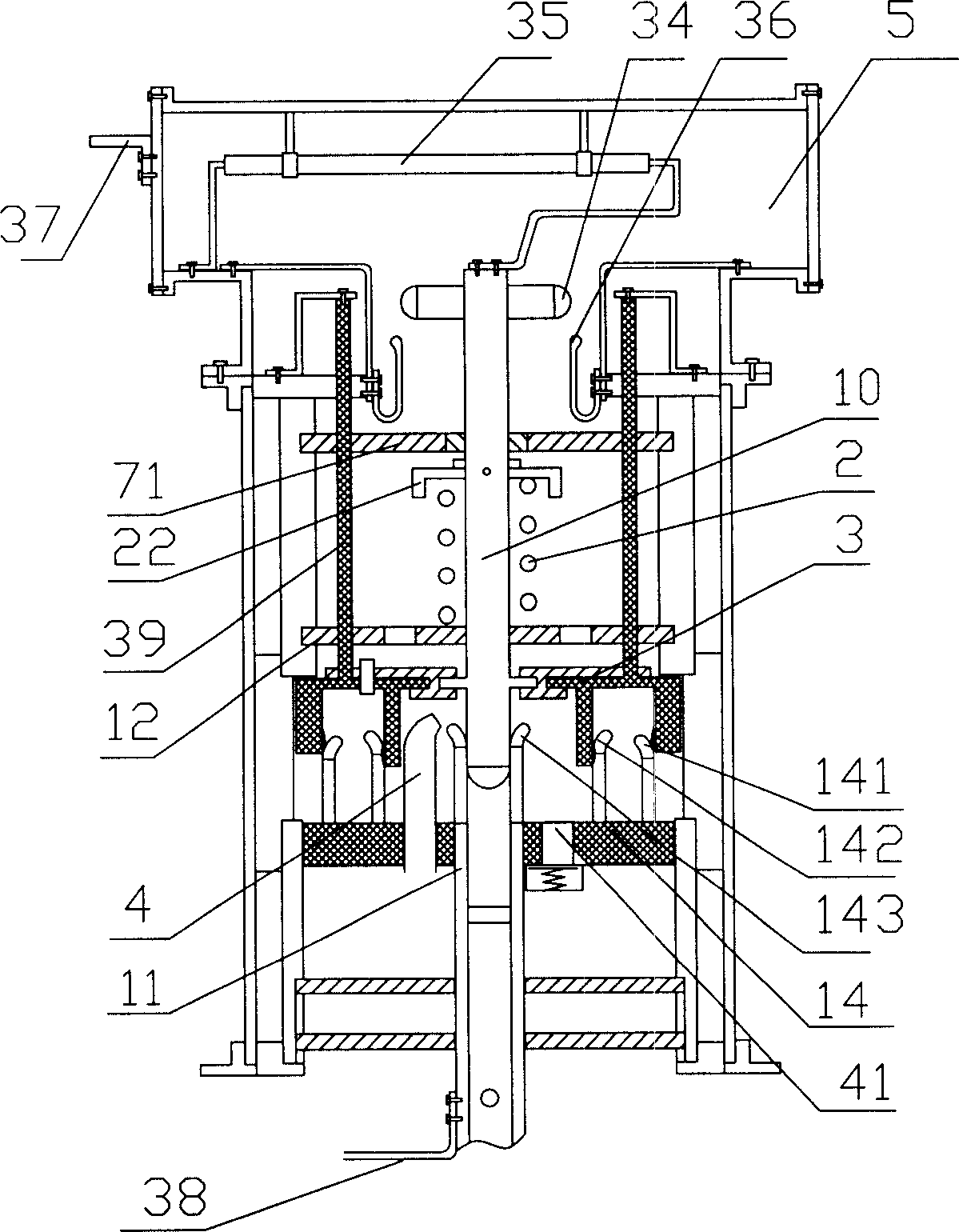 Four pole multi speed disjunction contact of extra-high-voltage breaker