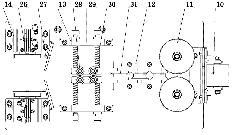 Solar cell assembly substrate automatic sealing-tape machine