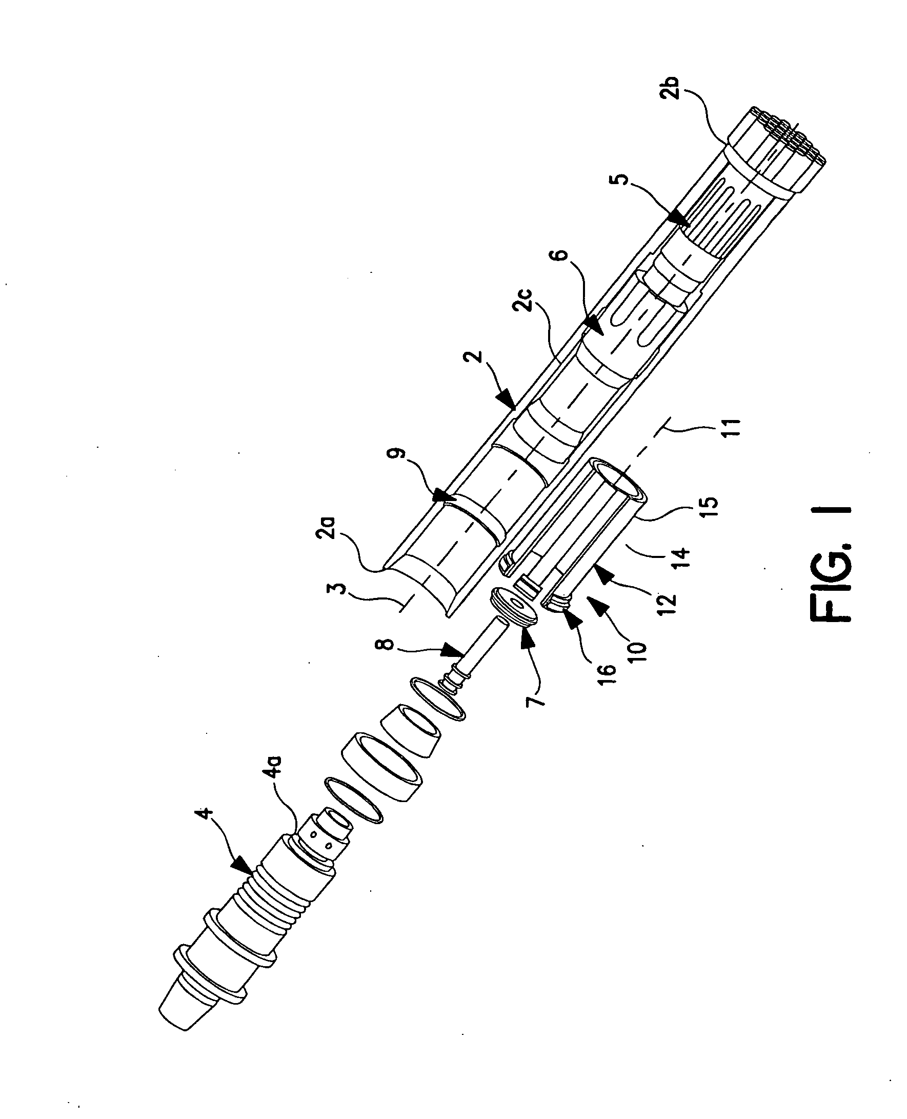 Fluid distributor device for down-hole-drills