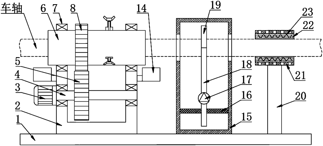 Multi-specification axle polishing device with cleaning and drying functions