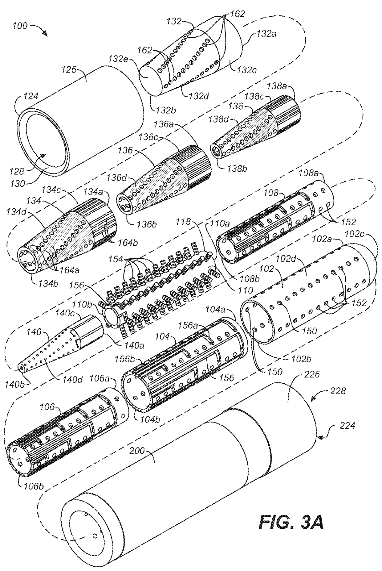 Linear electrical connector with helically distributed terminations