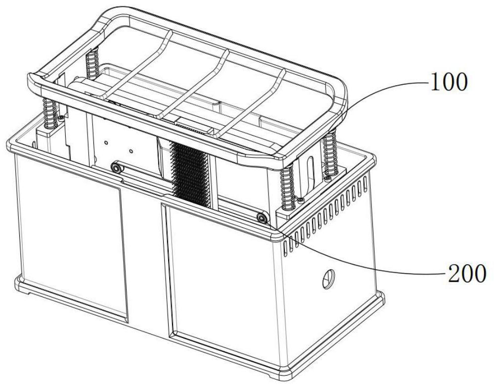 Self-cleaning cleaning equipment for shoe sole cleaning and decontamination