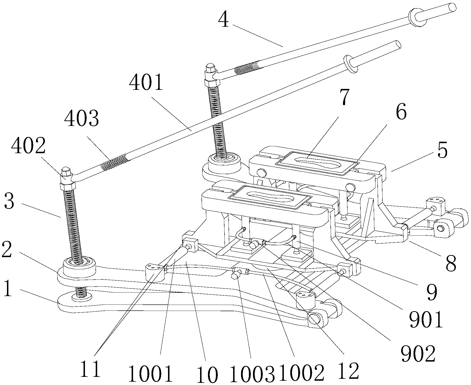 Double-plate skiing training device